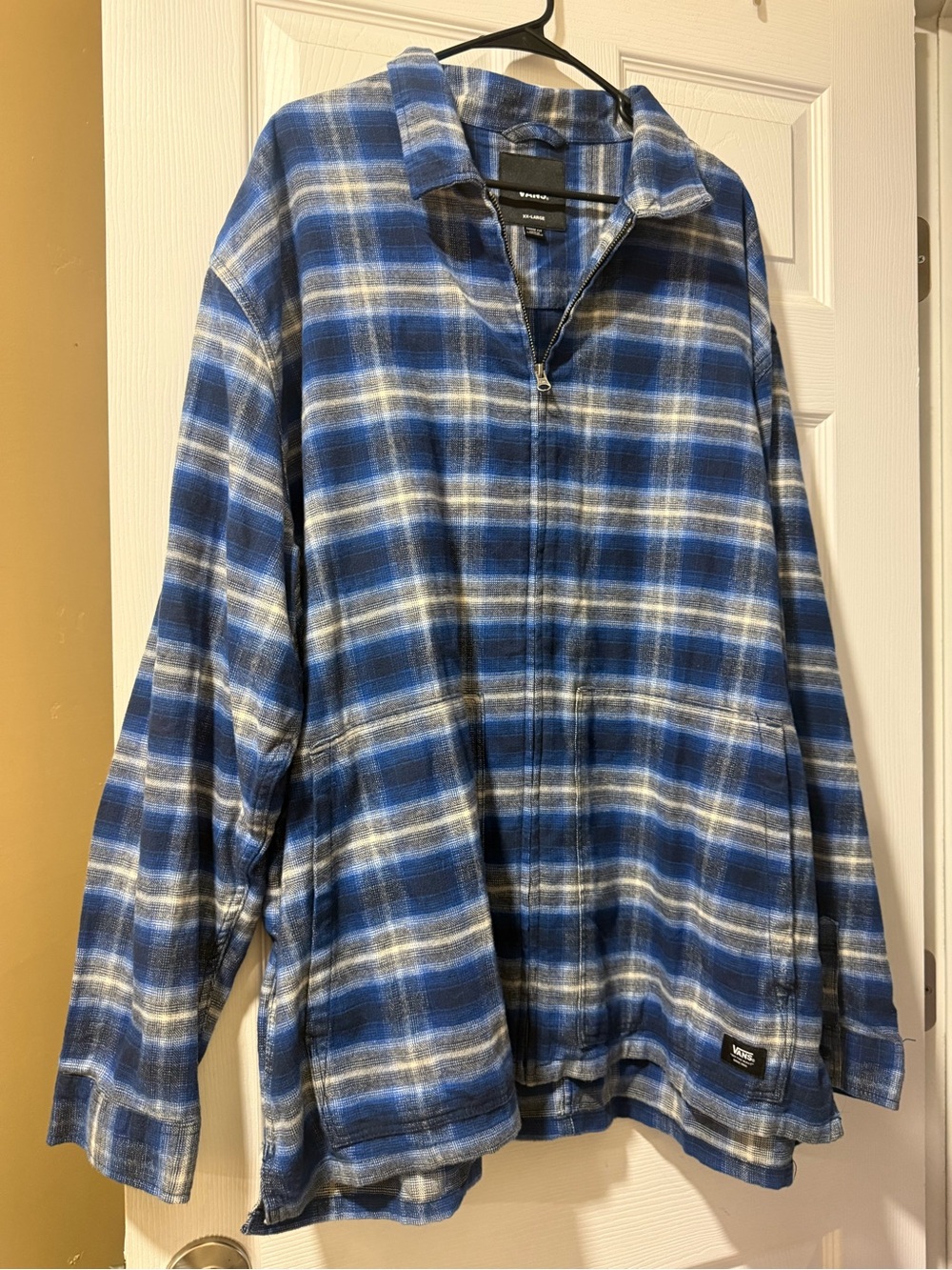 Vans Blue Plaid Zip-Up Shirt Jacket